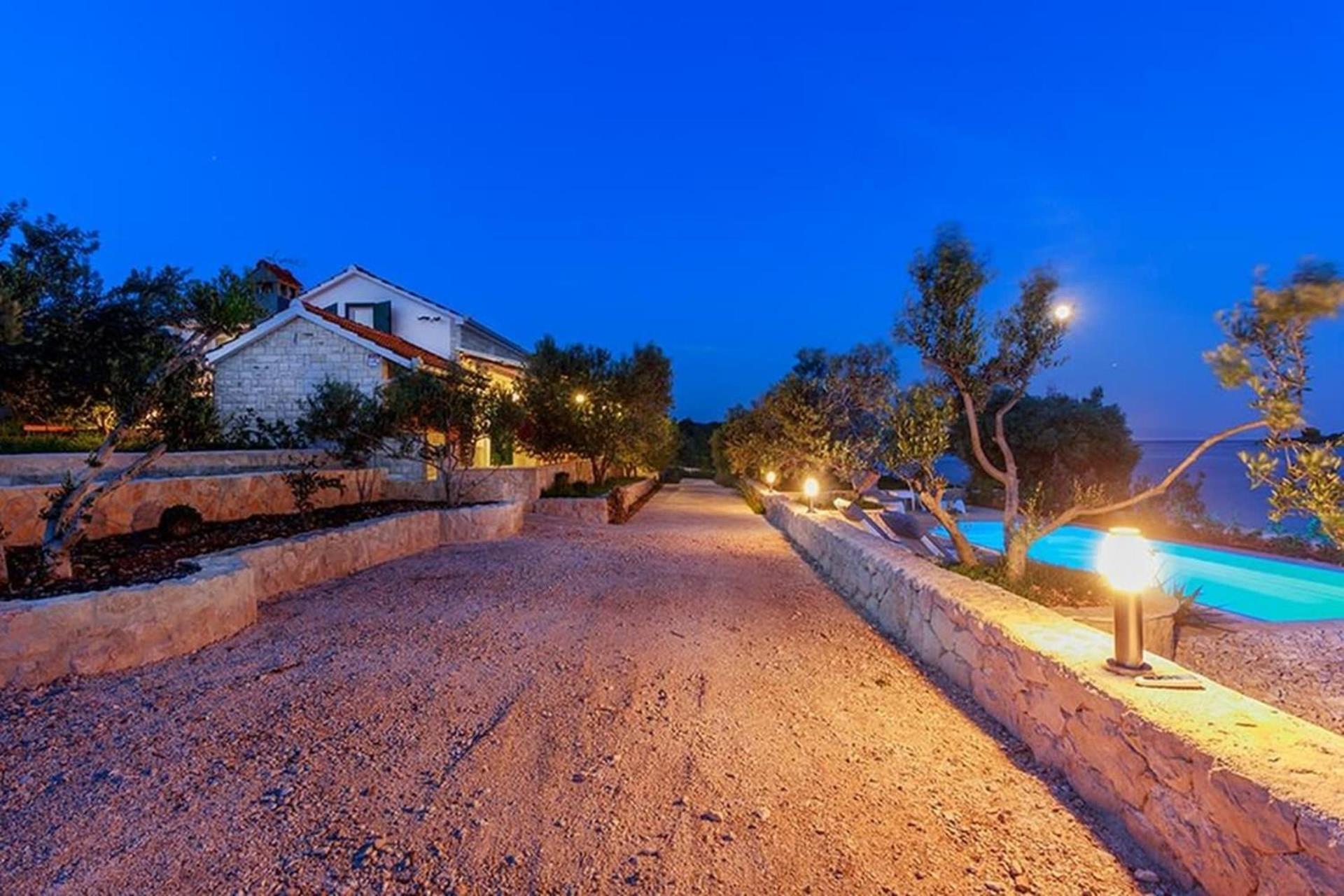 Traditional Dalmatian Stone House By The Sea Okrug Gornji Exterior photo